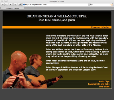 Musician's web site